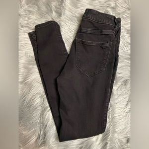 Hollister California Size 3R 26W/28L Stretch Womens Black Jeans Distressed